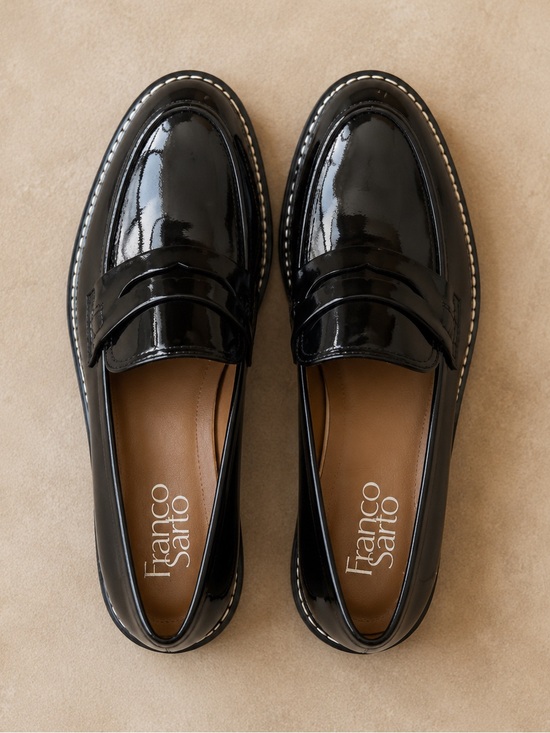 Franco Sarto Shoes - Franco Sarto Black Patent Leather Penny Loafers Women’s Size 6 Like New
